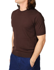 MAGLIA UOMO MASQ MORO GIROCOLLO A MEZZE MANICHE IN COTONE