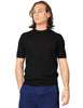 Maglia uomo masq nera girocollo a mezze maniche in cotone