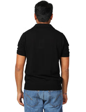 POLO UOMO MASQ NERA CON PICCOLO SCOLLO A V