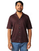 Camicia uomo masq moro a mezze maniche con trama traforata