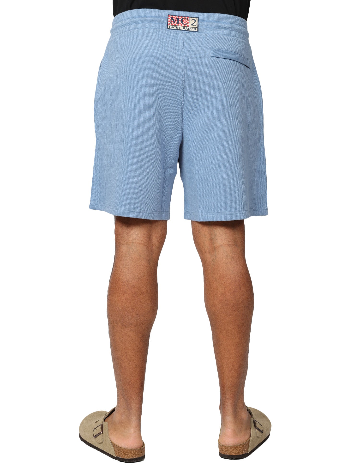 BERMUDA UOMO MC 2 SAINT BARTH BRAYDEN LIGHT BLUE IN PIQUET CON COULISSE