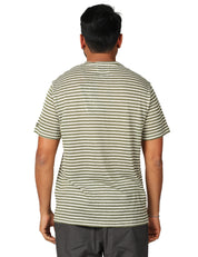 T-SHIRT UOMO MC 2 SAINT BARTH DOVER MILITARE A RIGHE 100% COTONE