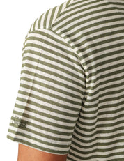 T-SHIRT UOMO MC 2 SAINT BARTH DOVER MILITARE A RIGHE 100% COTONE