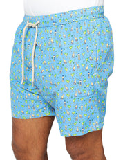COSTUME MARE UOMO MC 2 SAINT BARTH AZZURRO CON MICROFANTASIA COCKTAIL E COULISSE