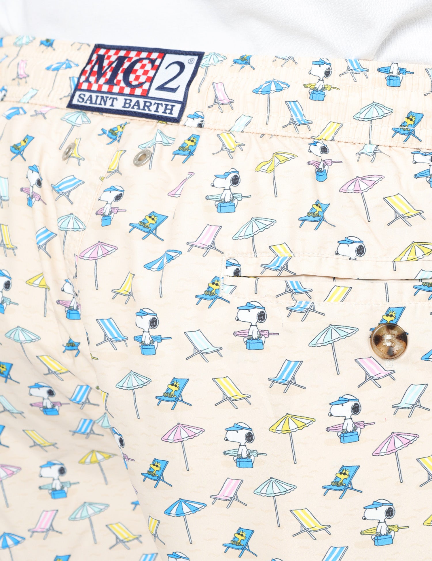 COSTUME MARE UOMO MC 2 SAINT BARTH LIGHTING BEIGE CON FANTASIA SNOOPY RELAX