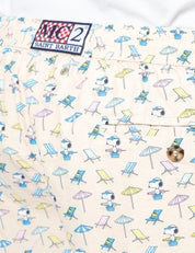 COSTUME MARE UOMO MC 2 SAINT BARTH LIGHTING BEIGE CON FANTASIA SNOOPY RELAX