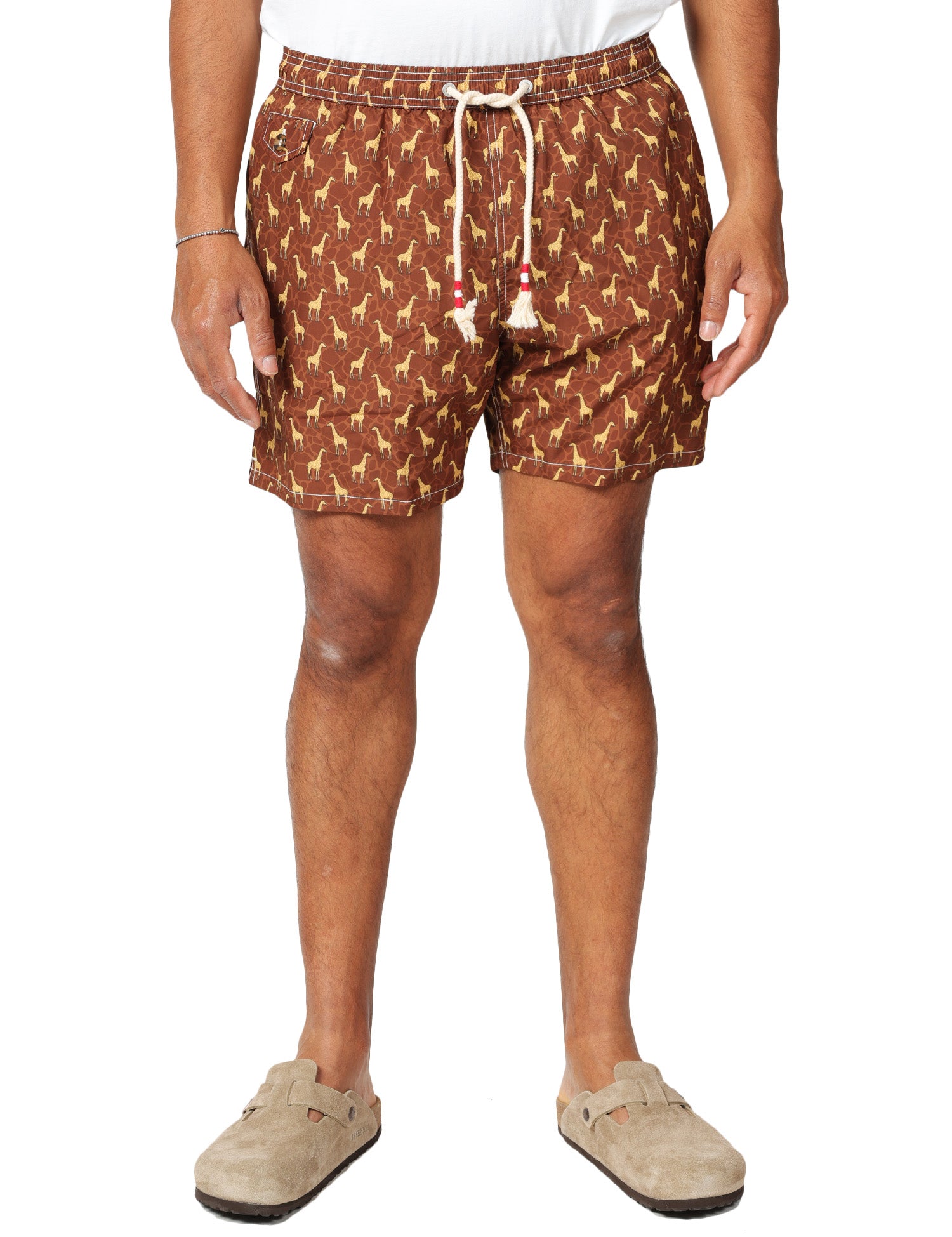 COSTUME MARE UOMO MC 2 SAINT BARTH BROWN FANTASIA GIRAFFE CON COULISSE