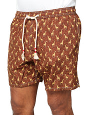 COSTUME MARE UOMO MC 2 SAINT BARTH BROWN FANTASIA GIRAFFE CON COULISSE