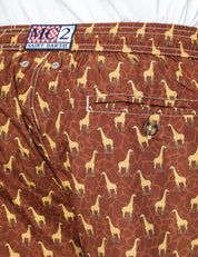 COSTUME MARE UOMO MC 2 SAINT BARTH BROWN FANTASIA GIRAFFE CON COULISSE