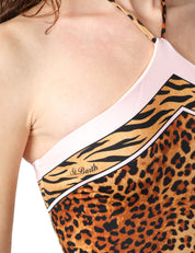 COSTUME MARE DONNA MC 2 SAINT BARTH MERYEM LEOPRAD INTERO CON ALLACCIATURA AL COLLO