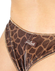 BRALETTE MARE MC 2 SAINT BARTH NAIMA BROWN STAMPA GIRAFFA IN VELLUTO