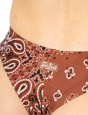 SLIP BRASILIANA MARE DONNA MC 2 SAINT BARTH NAOMI BROWN STAMPA BANDANA