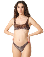 SLIP BRASILIANA MC 2 SAINT BARTH NAOMI BROWN STAMPA GIRAFFA IN VELLUTO