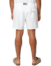 COSTUME MARE UOMO PATMOS WHITE CON COULISSE E RICAMO LOGO
