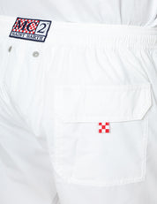 COSTUME MARE UOMO PATMOS WHITE CON COULISSE E RICAMO LOGO