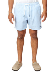 COSTUME MARE UOMO MC 2 SAINT BARTH PATMOS BLUE A RIGHE IN TESSUTO SEERSUCKER CON RICAMO LOGO