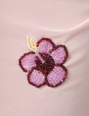 PAREO DONNA MC 2 SAINT BARTH SERY ROSA IN GEORGETTE CON APPLICAZIONI