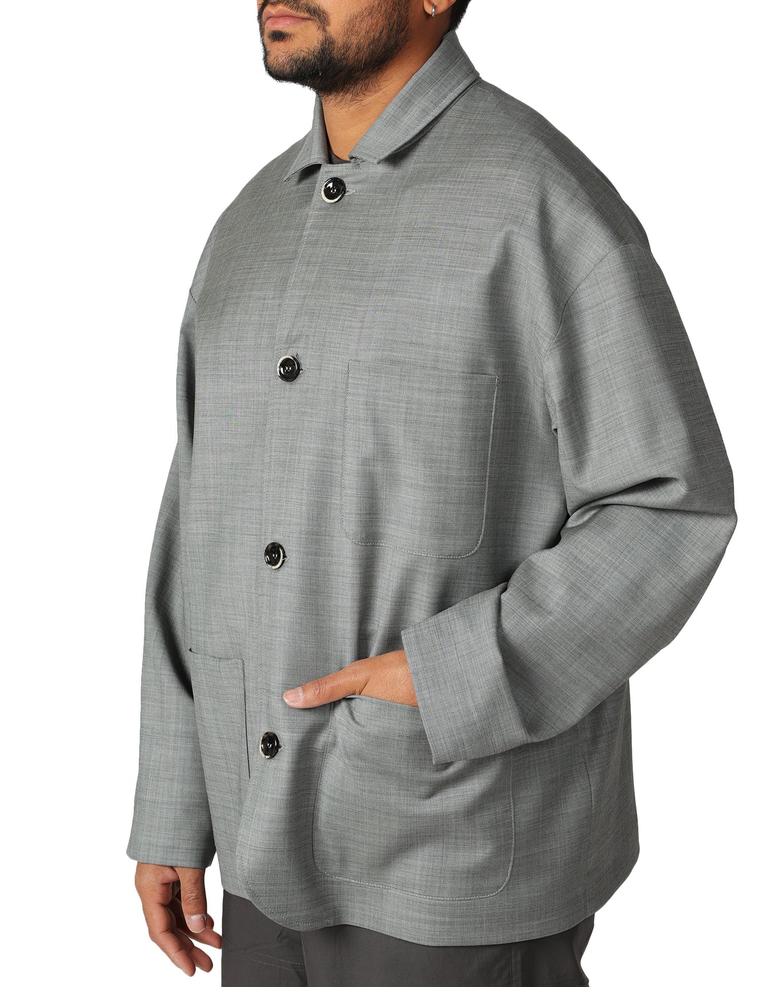 GIACCA UOMO NINE IN THE MORNING CAIO IRON CON COLLETTO E BOTTONI OVERSIZE