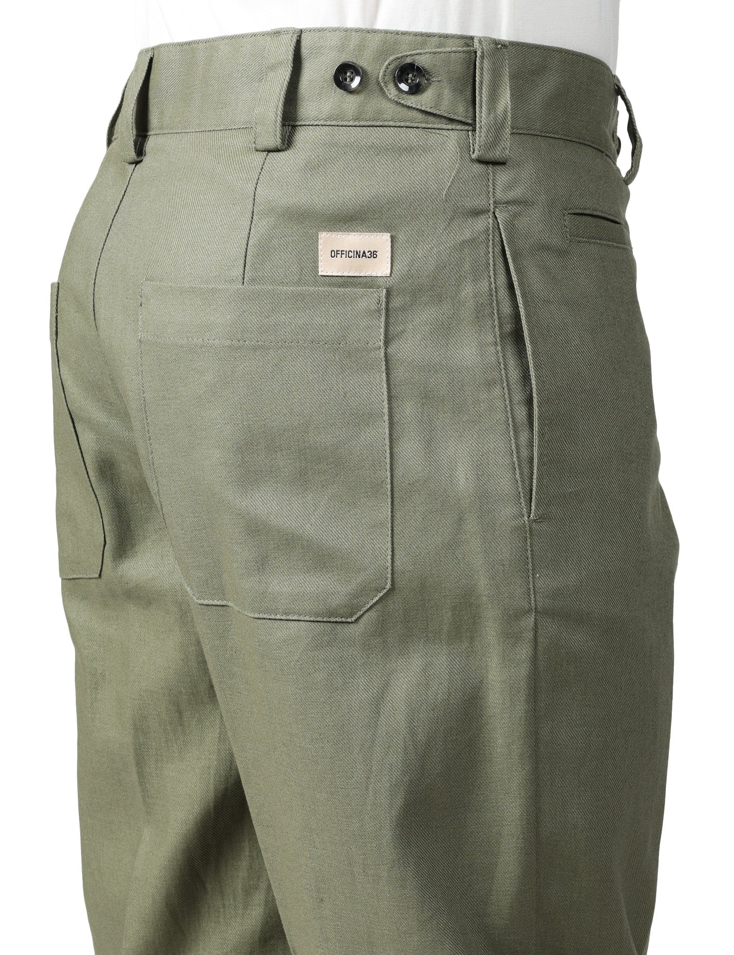 PANTALONE UOMO OFFICINA 36 SIDDI MILITARE IN MISTO COTONE