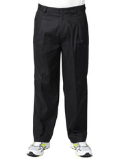 PANTALONE UOMO OFFICINA 36 GIOIA NERO WIDE LEG CON PINCES SINGOLA IN MISTO LINO E VISCOSA
