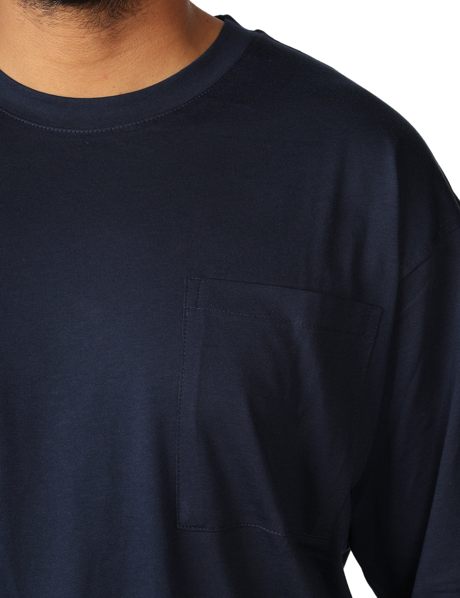 T-SHIRT UOMO OFFICINA 36 BLU GIROCOLLO CON TASCA SUL PETTO