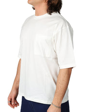 T-SHIRT UOMO OFFICINA 36 LATTE GIROCOLLO CON TASCA SUL PETTO