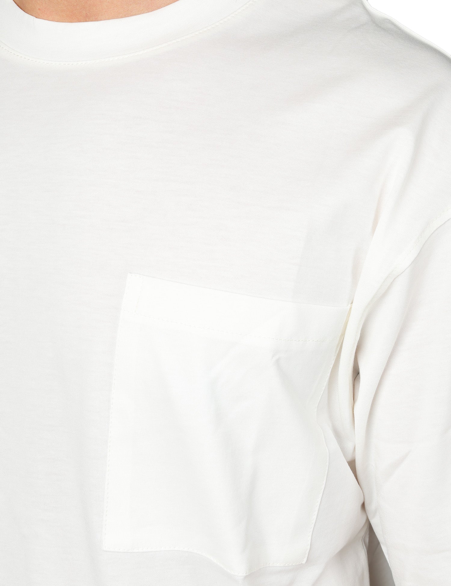T-SHIRT UOMO OFFICINA 36 LATTE GIROCOLLO CON TASCA SUL PETTO