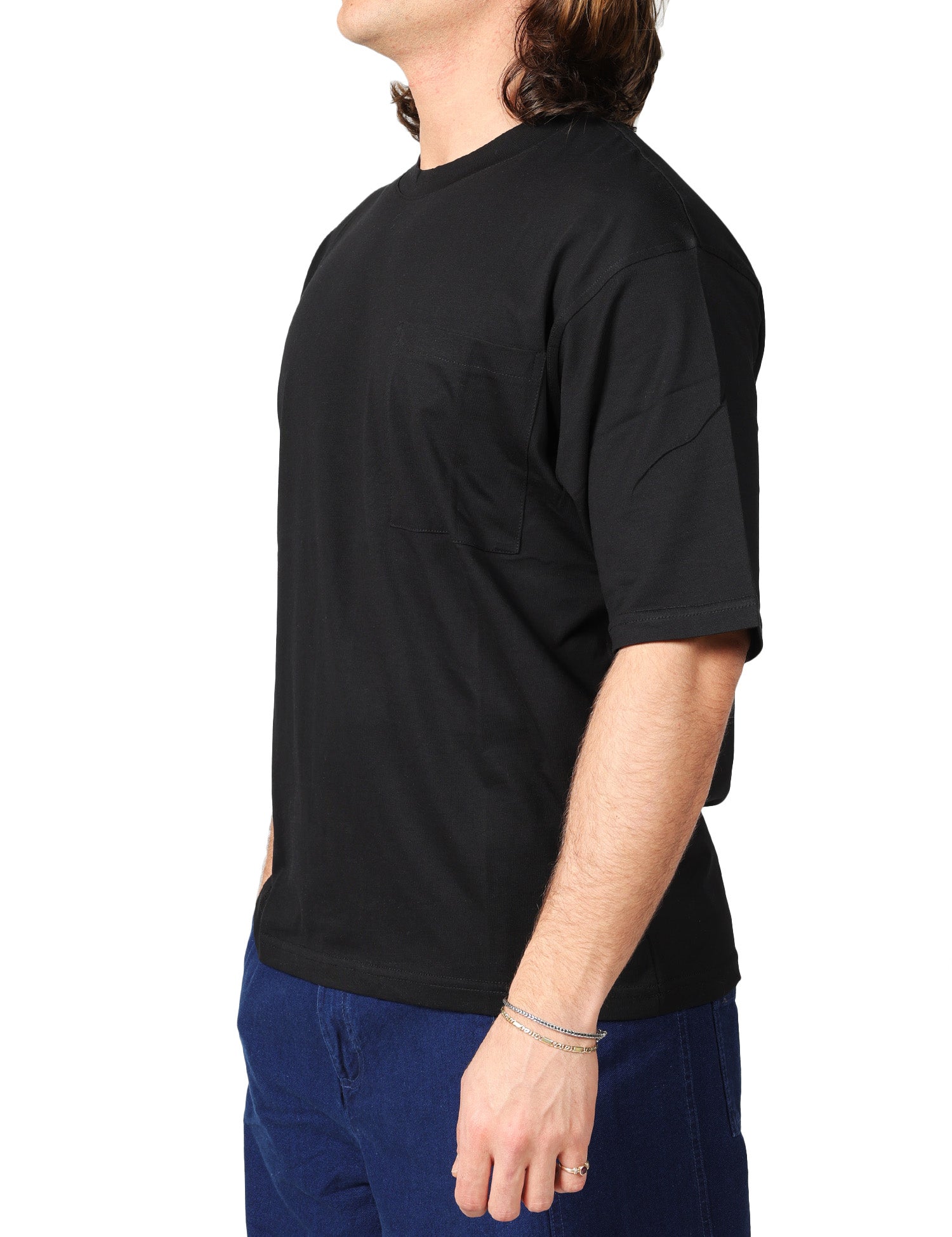 T-SHIRT UOMO OFFICINA 36 NERA GIROCOLLO CON TASCA SUL PETTO