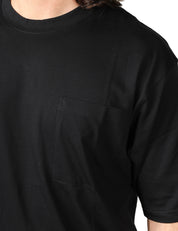 T-SHIRT UOMO OFFICINA 36 NERA GIROCOLLO CON TASCA SUL PETTO