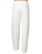 JEANS DONNA PHILIA LOFT LATTE LOOSE FIT CON BORCHIE LATERALI