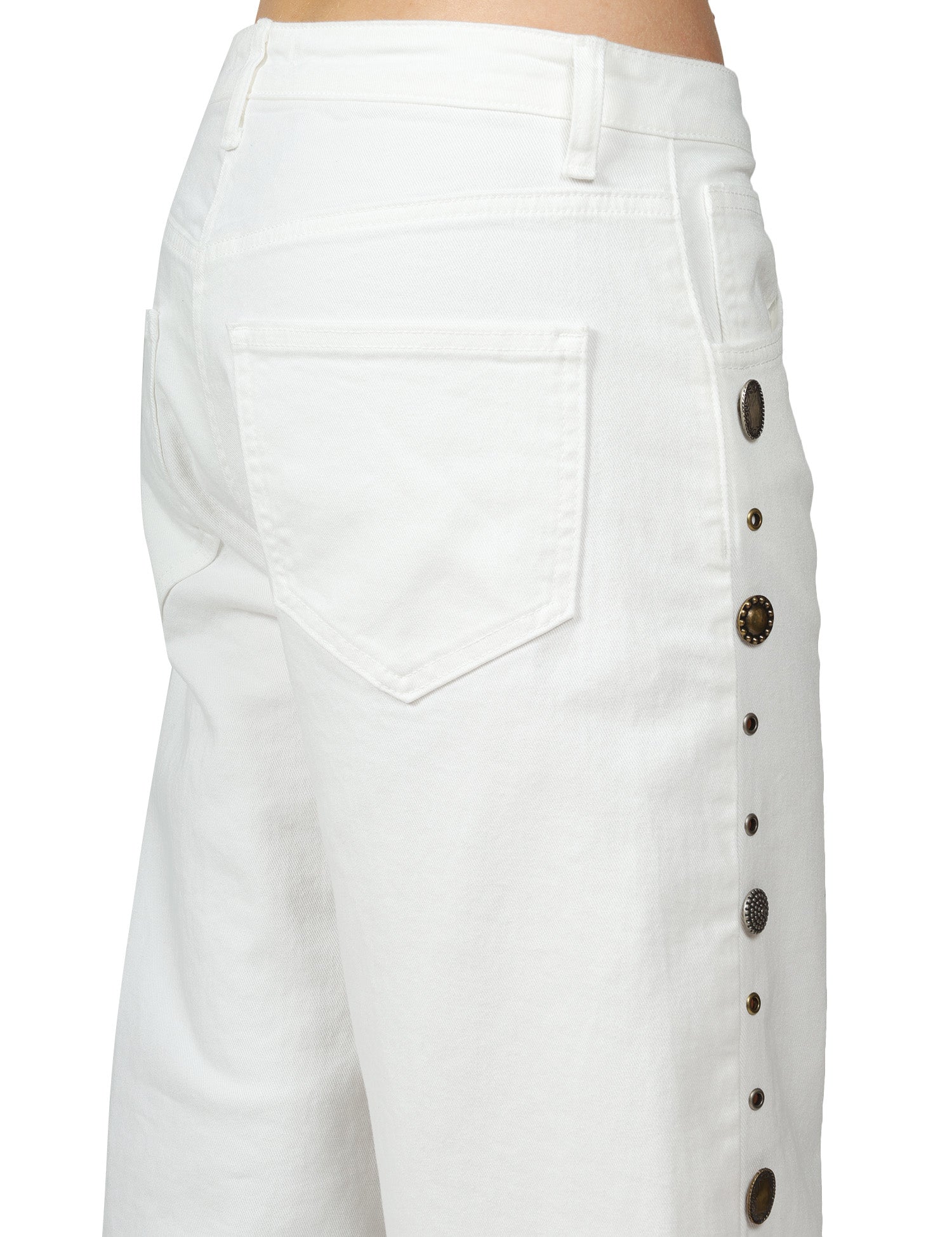 JEANS DONNA PHILIA LOFT LATTE LOOSE FIT CON BORCHIE LATERALI