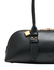 BORSA PINKO BOWLING ESCAPE BAG NERA IN PELLE CON MANICO E TRACOLLA