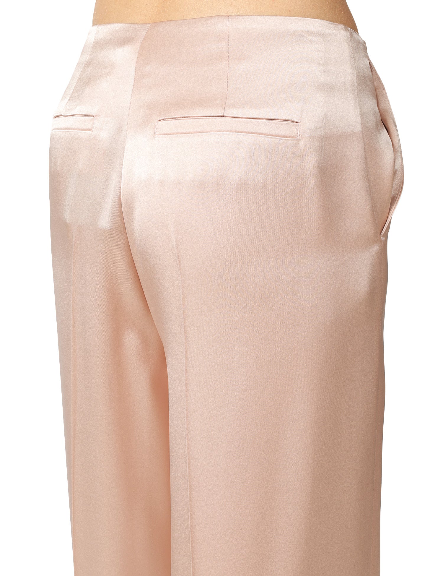 PANTALONE DONNA PINKO LIMONCELLO ROSA WIDE LEG IN SATIN CON PIEGA CENTRALE