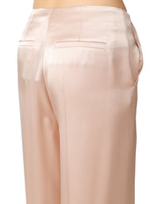 PANTALONE DONNA PINKO LIMONCELLO ROSA WIDE LEG IN SATIN CON PIEGA CENTRALE