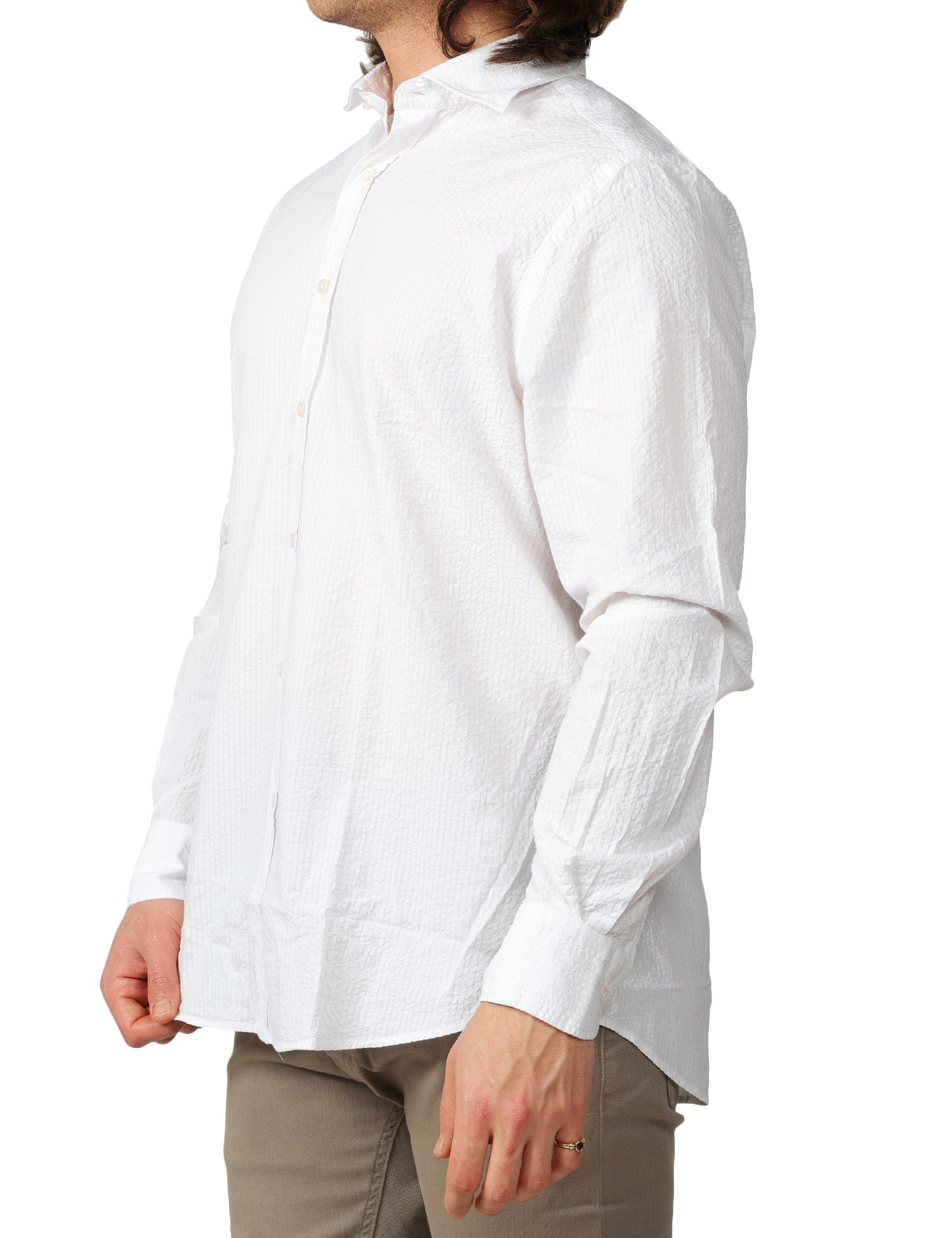 CAMICIA UOMO PORTOFIORI BIANCA 100% COTONE
