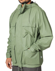 GIACCA UOMO POCKET WELL CON CAPPUCCIO E TASCHE DAVANTI IN TESSUTO PU IMPERMEABILE