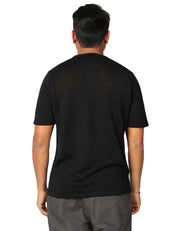 MAGLIA UOMO ROBERTO COLLINA NERA GIROCOLLO IN LINO