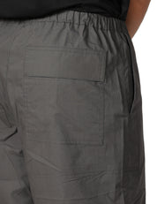 PANTALONE UOMO ROBERTO COLLINA GRIGIO CON ELASTICO IN VITA E GAMBA DRITTA