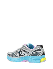 SCARPA DONNA SAUCONY PROGRID GUIDE GREY/AQUA CON INSERTI IN GOMMA E TOMAIA IN MESH TRASPIRANTE