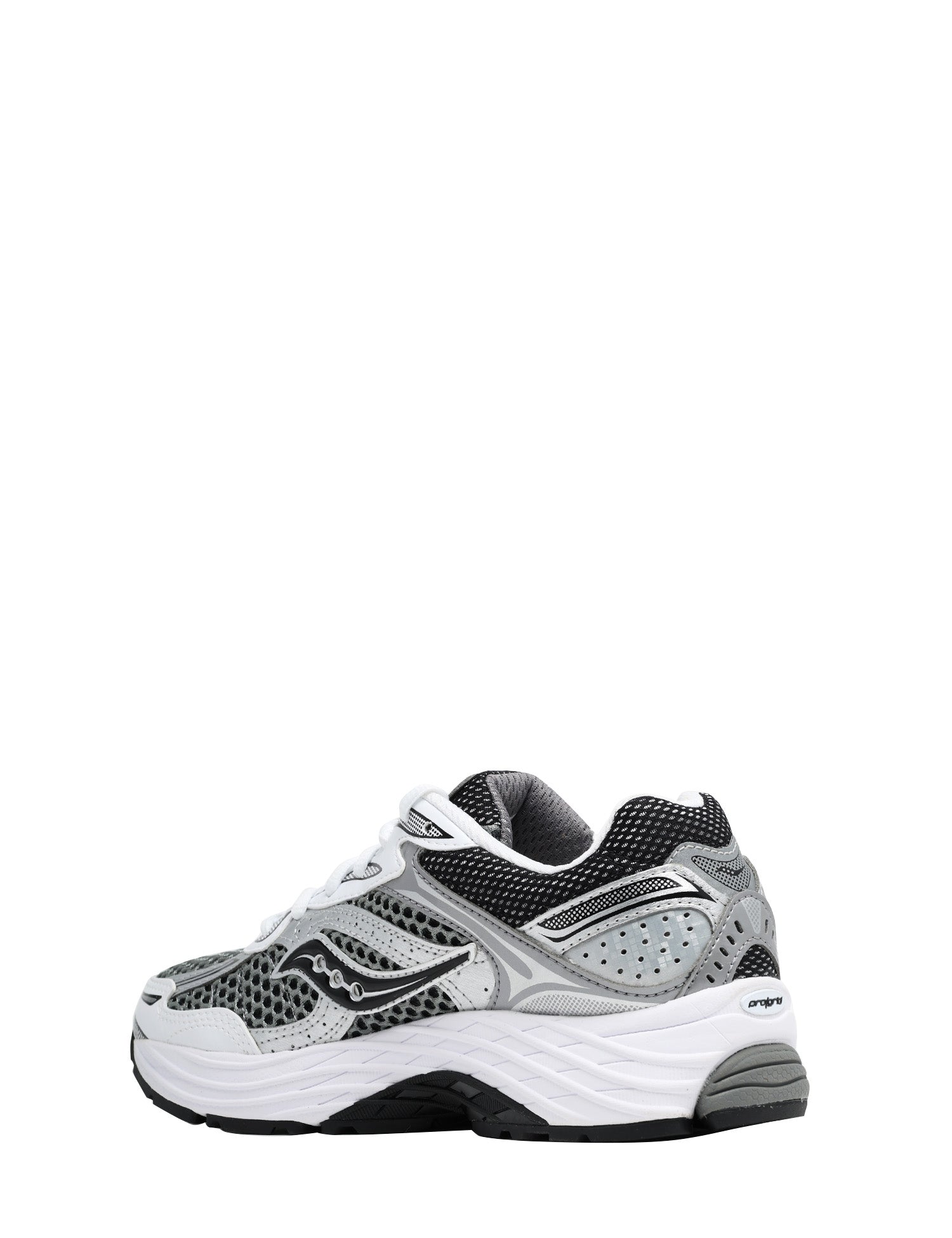 SCARPA DONNA SAUCONY PROGRID OMNI 9 GREY/SILVER CON TOMAIA IN MESH E INSERTI IN GOMMA
