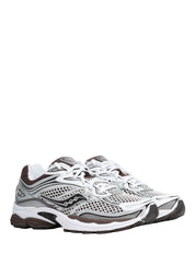 SCAROA UOMO SAUCONY PROGRID OMNI 9 WHITE/BROWN CON TOMAIA IN MESH E INSERTI IN GOMMA
