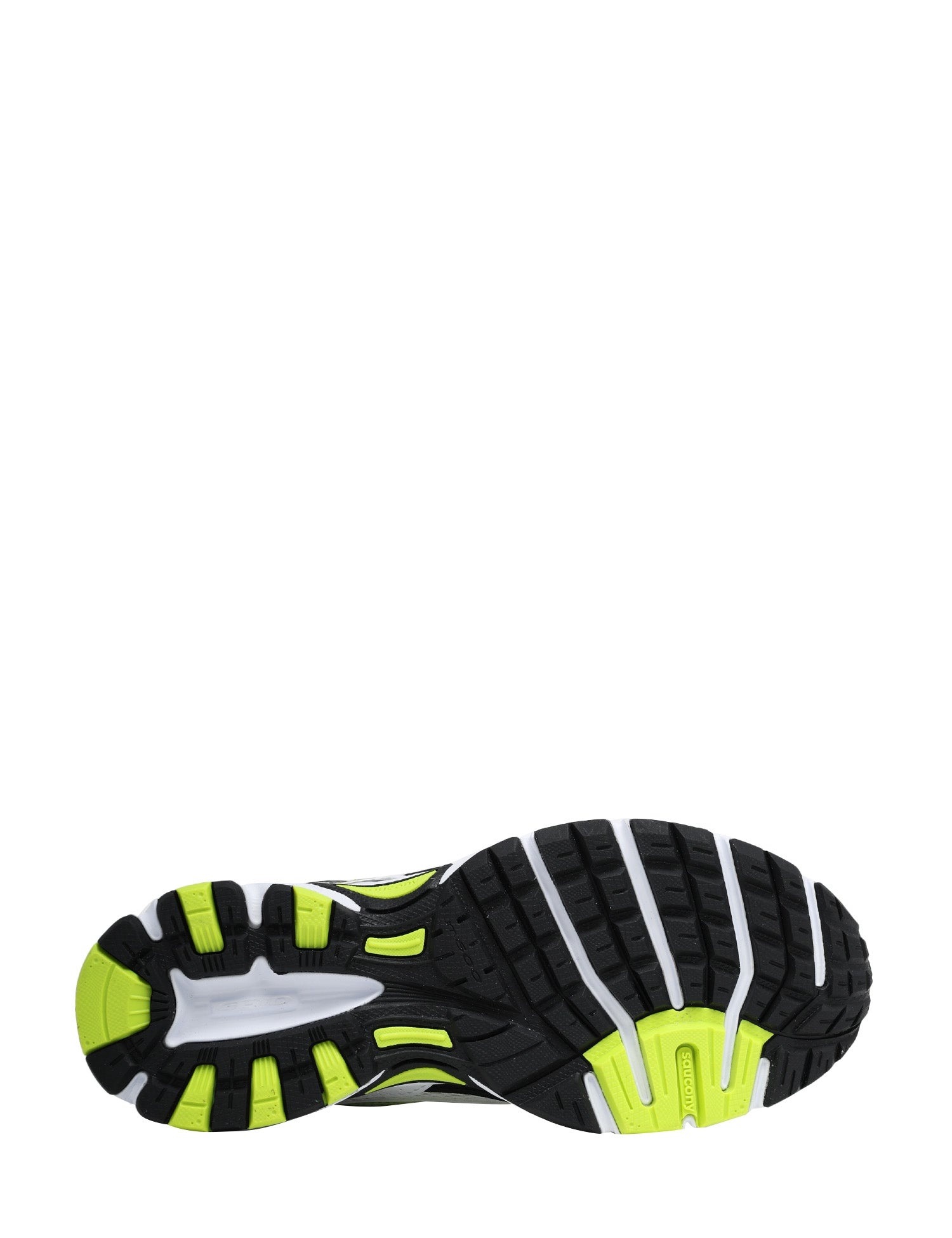 SCARPA UOMO SAUCONY RIDE MILLENNIUM WHITE/SILVER CON INSERTI GIALLO FLUO