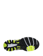 SCARPA UOMO SAUCONY RIDE MILLENNIUM WHITE/SILVER CON INSERTI GIALLO FLUO