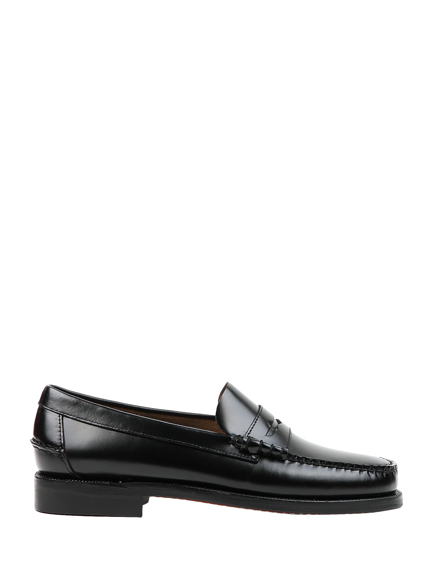 MOCASSINO UOMO SEBAGO CLASSIC DAN BLACK IN PELLE LISCIA E SUOLA IN GOMMA