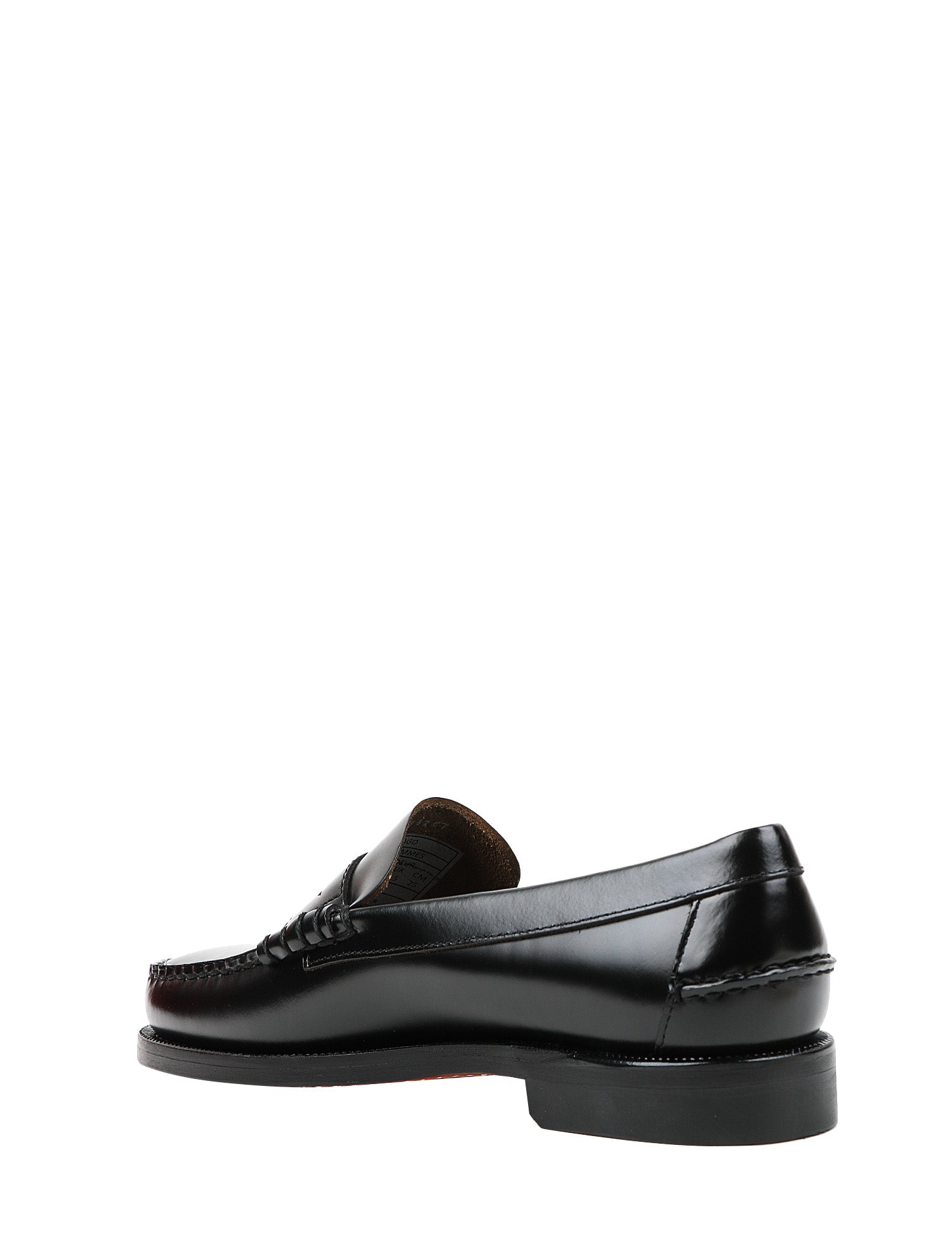MOCASSINO UOMO SEBAGO CLASSIC DAN BLACK IN PELLE LISCIA E SUOLA IN GOMMA