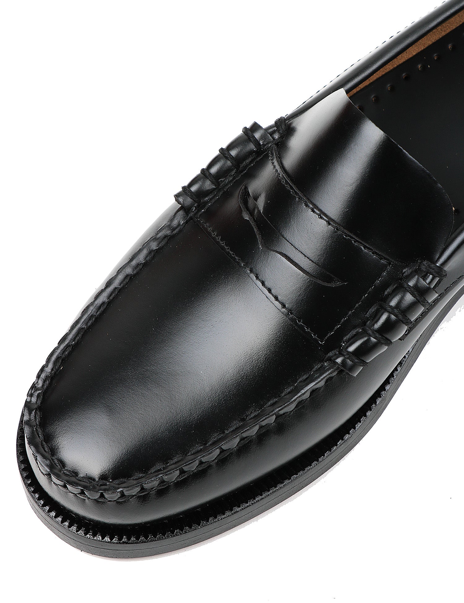 MOCASSINO UOMO SEBAGO CLASSIC DAN BLACK IN PELLE LISCIA E SUOLA IN GOMMA