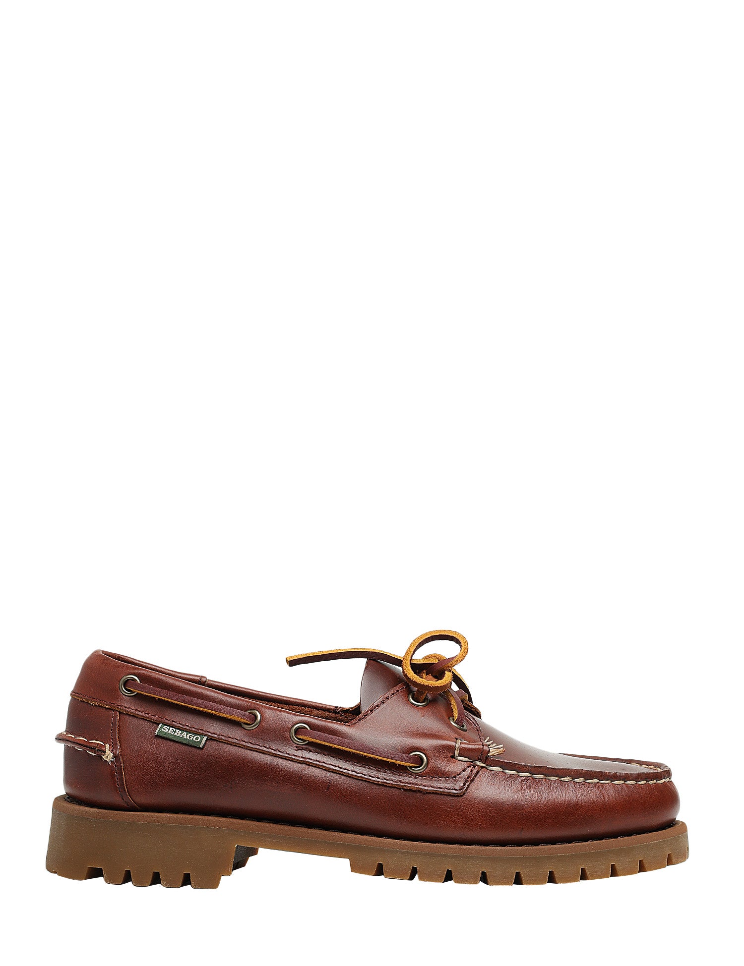 MOCASSINO UOMO SEBAGO RANGER WAXY BROWN IN PELLE CON SISTEMA DI ALLACCIATURA A 360° E SUOLA IN GOMMA