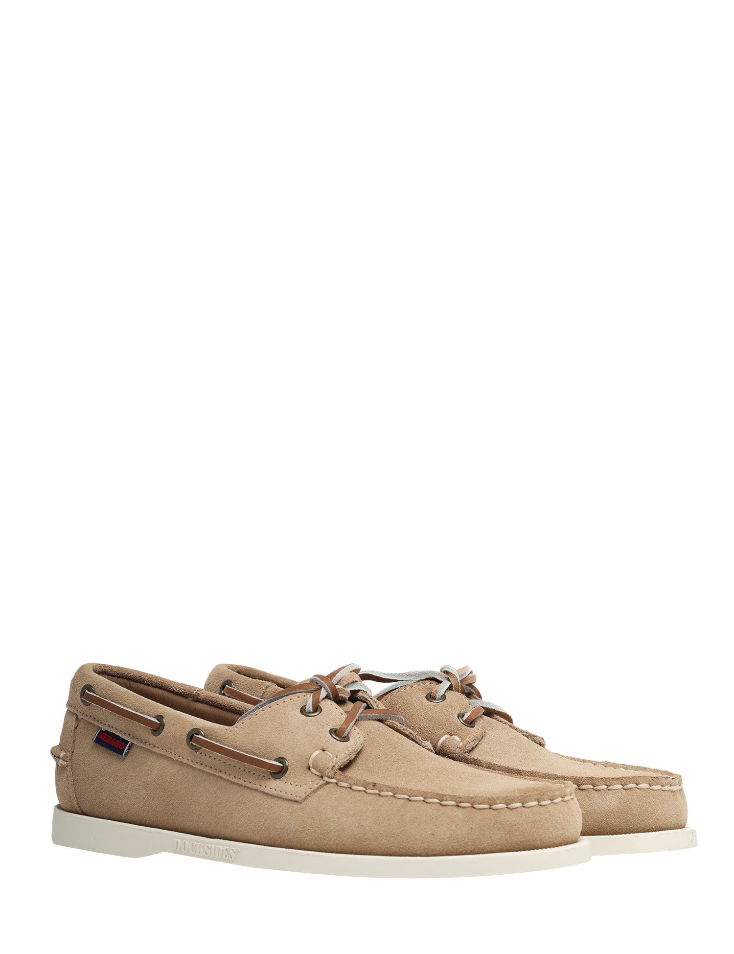 MOCASSINO UOMO SEBAGO PORTLAND FLASH OUT TAUPE IN PELLE SCAMOSCIATA CON SUOLA IN GOMMA