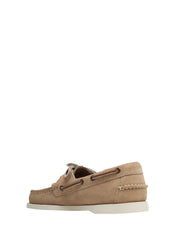 MOCASSINO UOMO SEBAGO PORTLAND FLASH OUT TAUPE IN PELLE SCAMOSCIATA CON SUOLA IN GOMMA