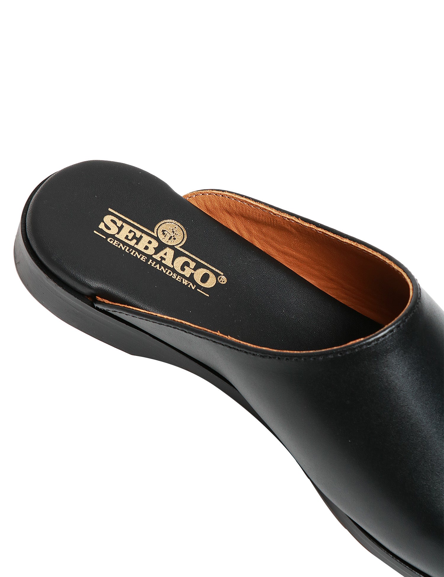 CIABATTA DONNA SEBAGO DAFNE BLACK IN PELLE NAPPA CON SUOLA IN CUOIO